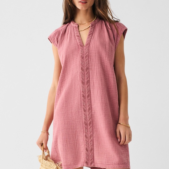 Faherty Dream Cotton Gauze Lucia Dress. - Picture 1 of 4